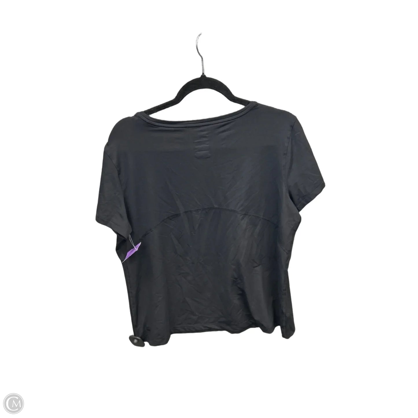 Athletic Top Short Sleeve By All In Favor In Black, Size: Xl