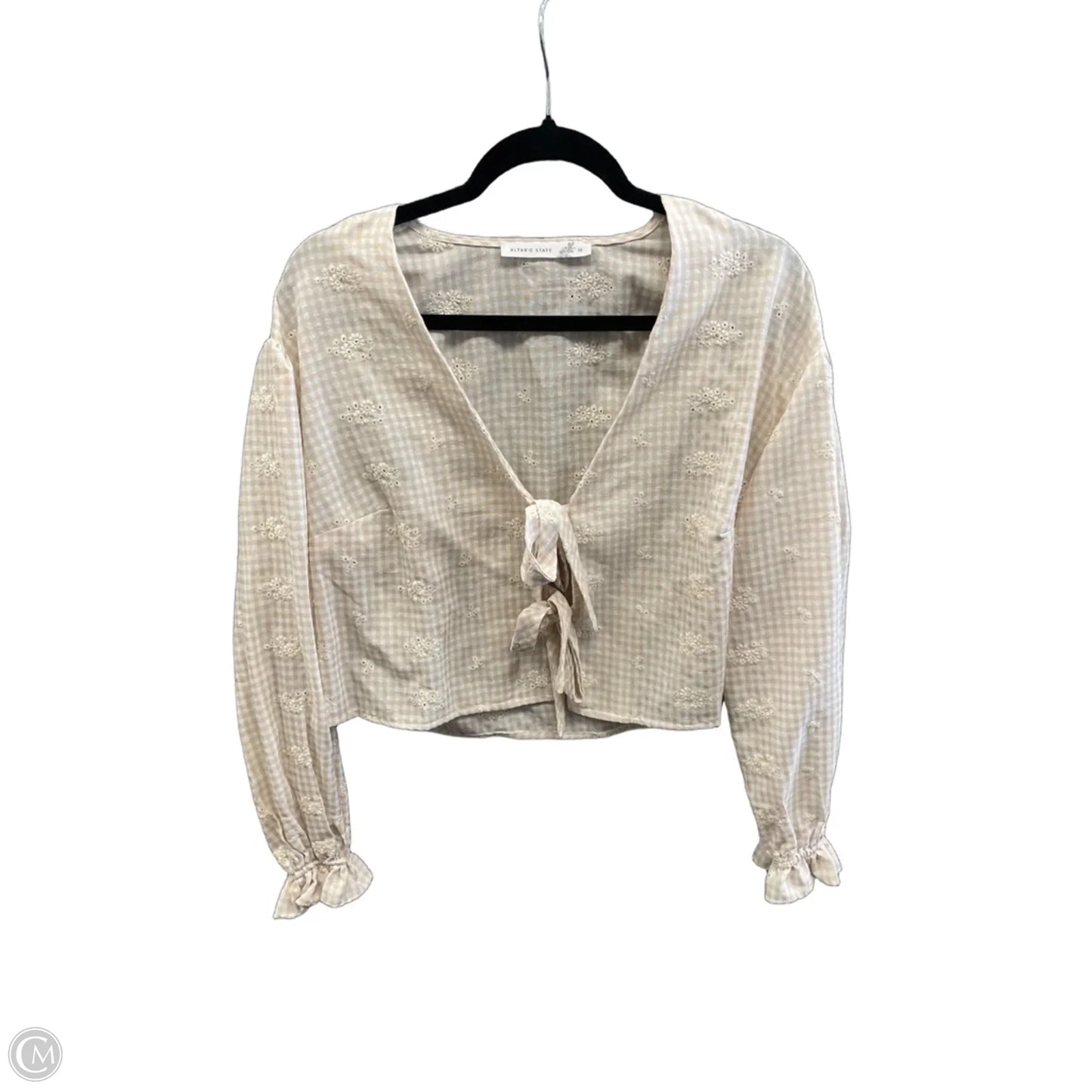 Top Long Sleeve By Altard State In Plaid Pattern, Size: M