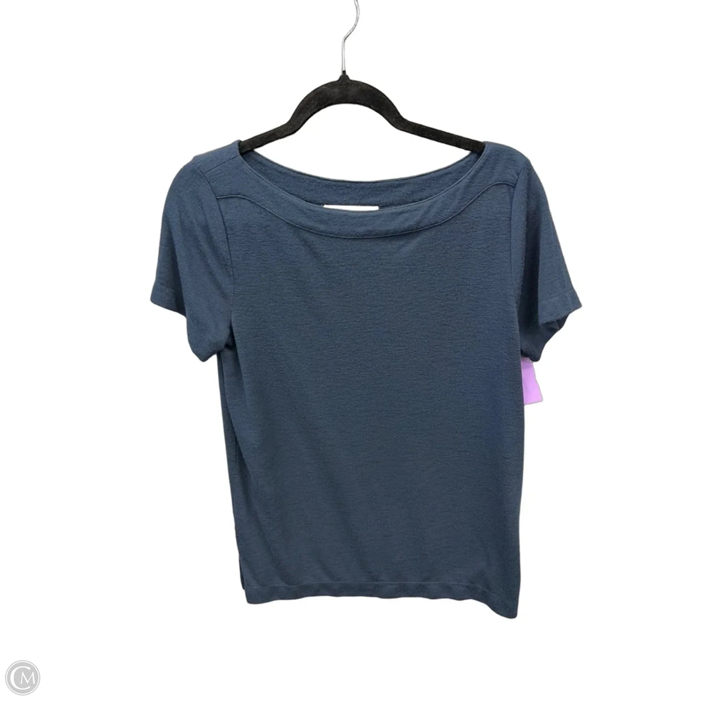 Top Short Sleeve By Loft In Navy, Size: M