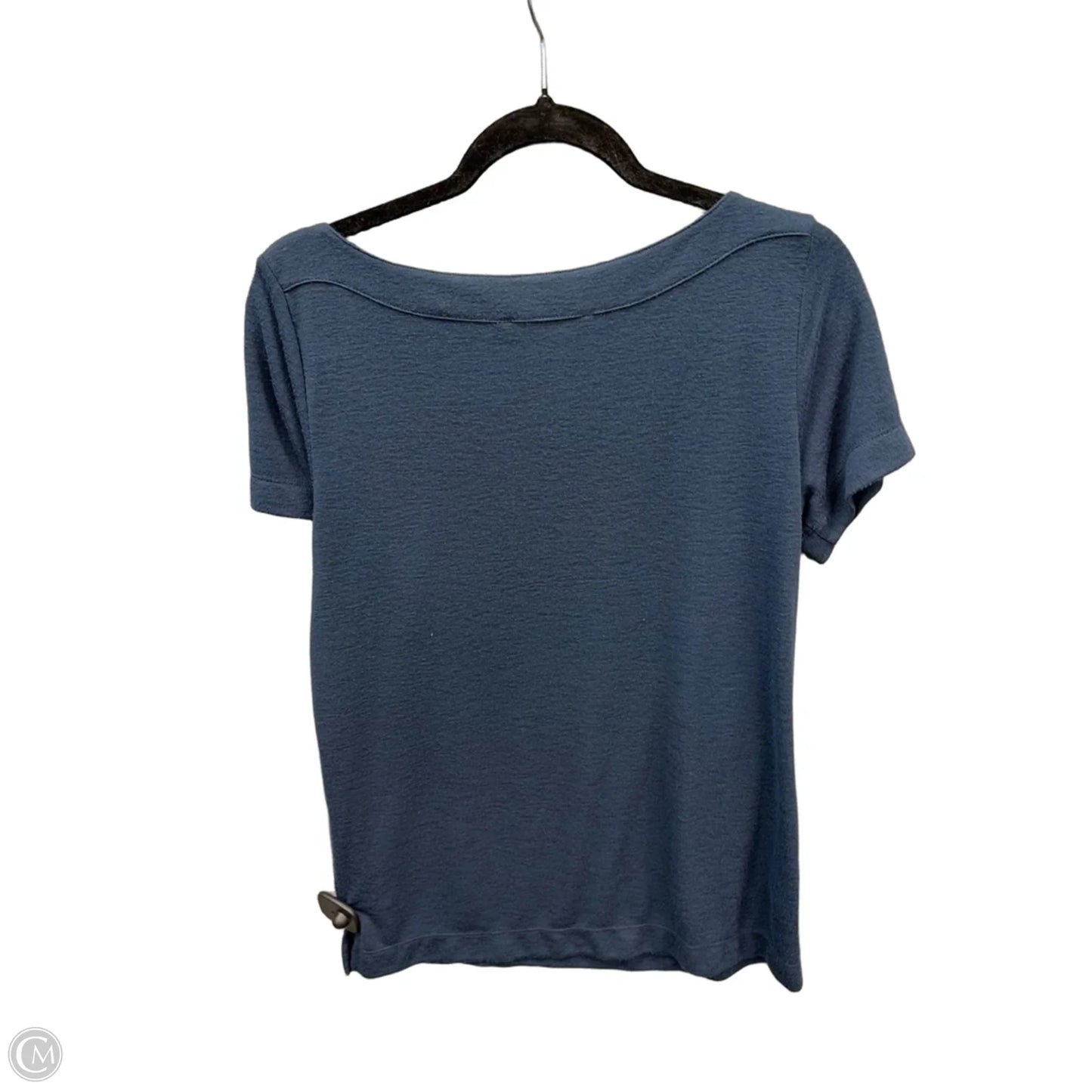 Top Short Sleeve By Loft In Navy, Size: M