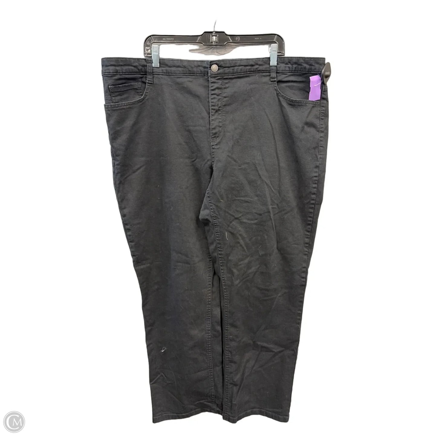 Jeans Straight By Jones New York In Black Denim, Size: 22