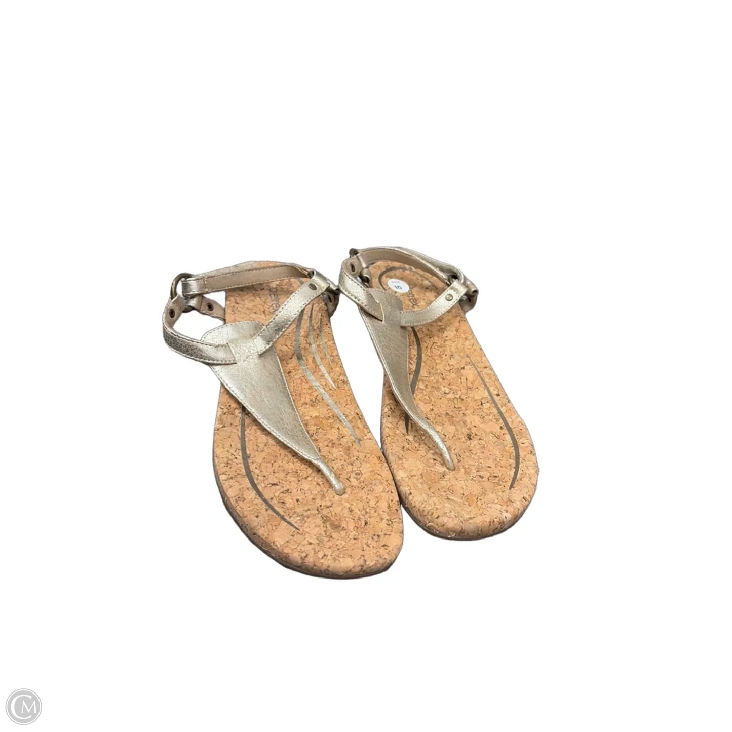 Sandals Flats By Aetrex In Gold, Size: 10
