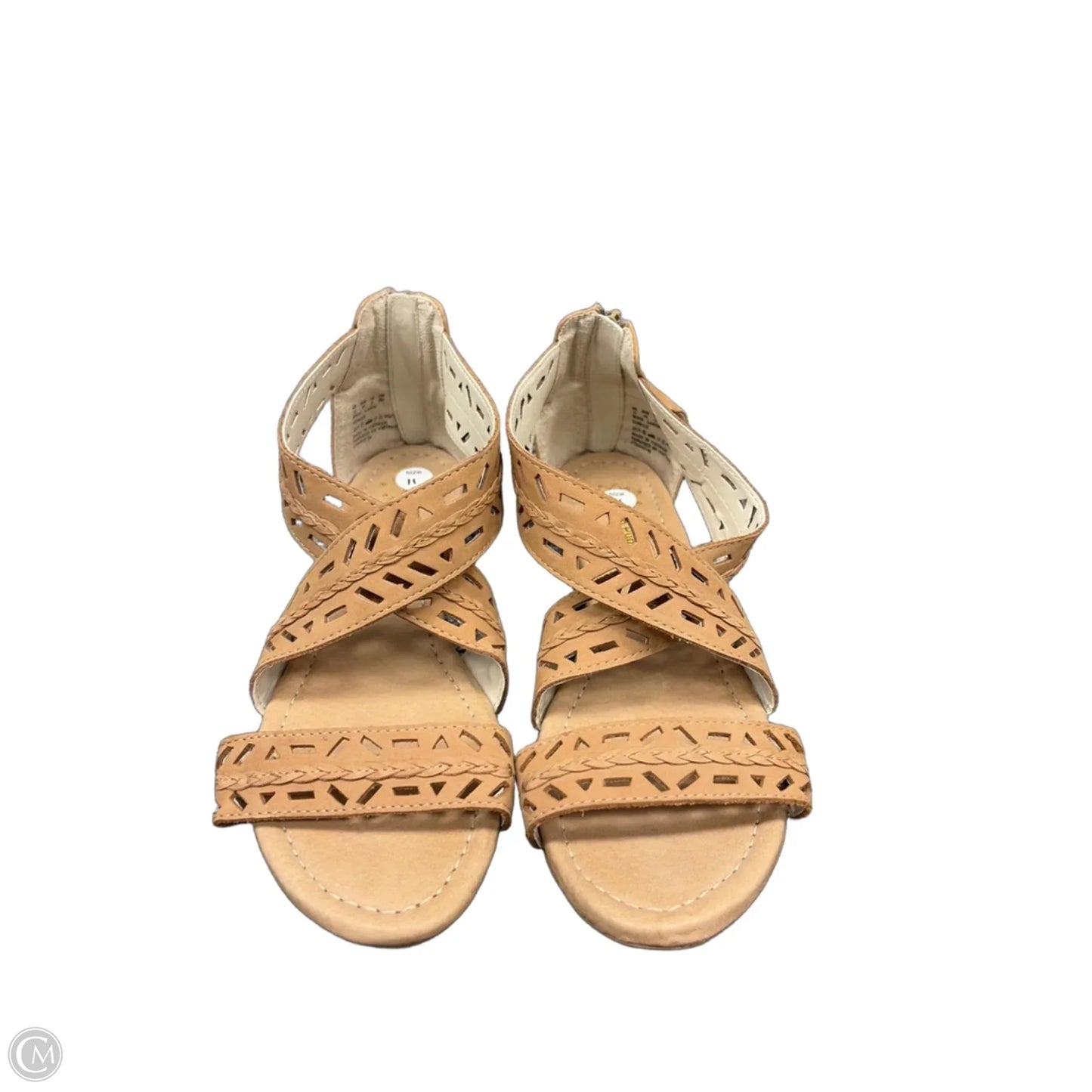 Sandals Flats By Hush Puppies In Brown, Size: 11