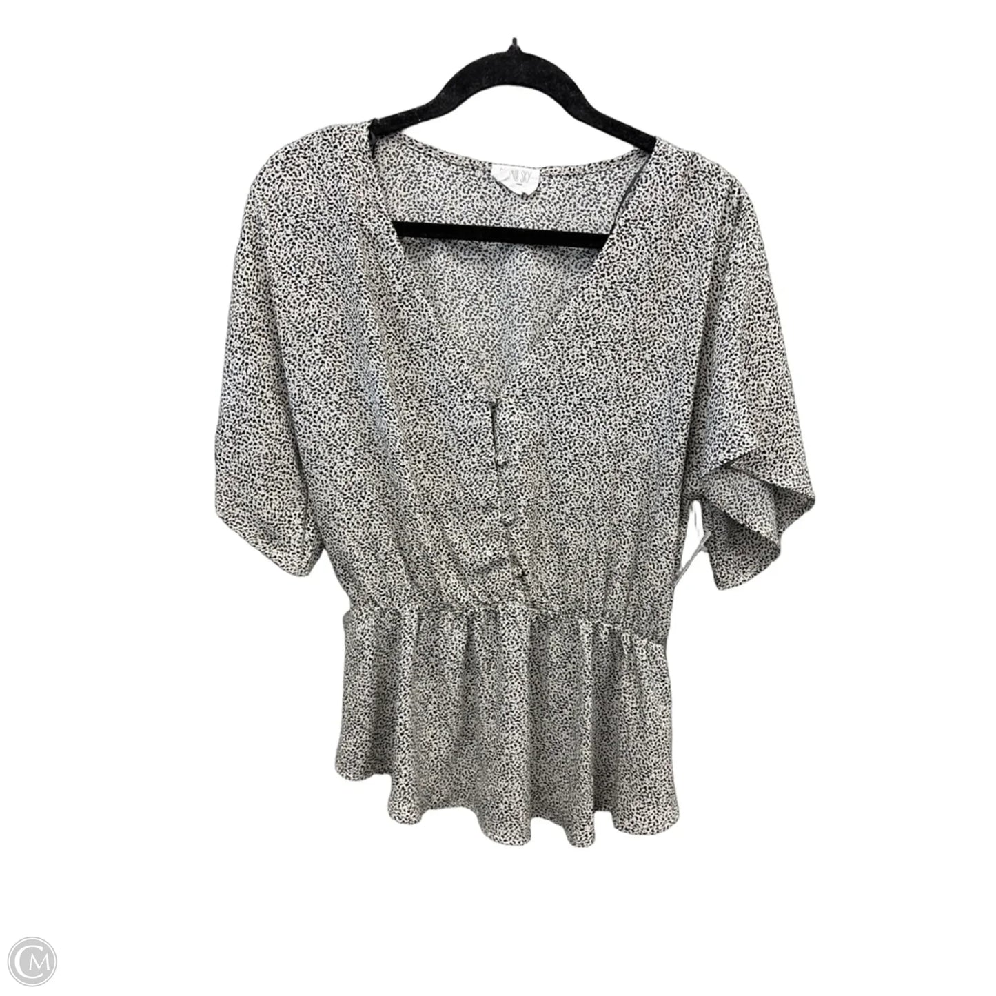 Top Short Sleeve By Sienna Sky In Animal Print, Size: L