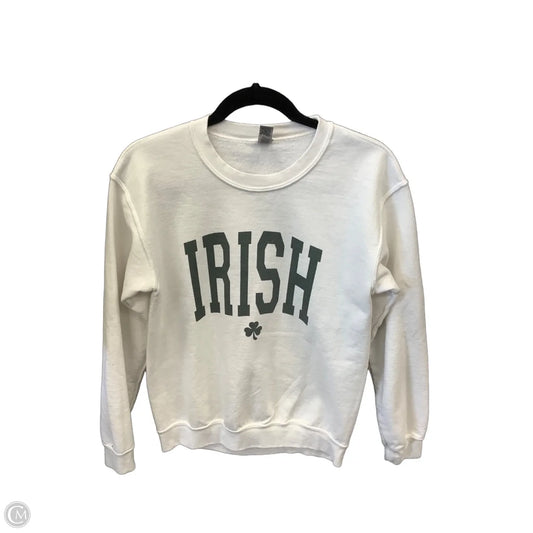 Sweatshirt Crewneck By Gildan In White, Size: S