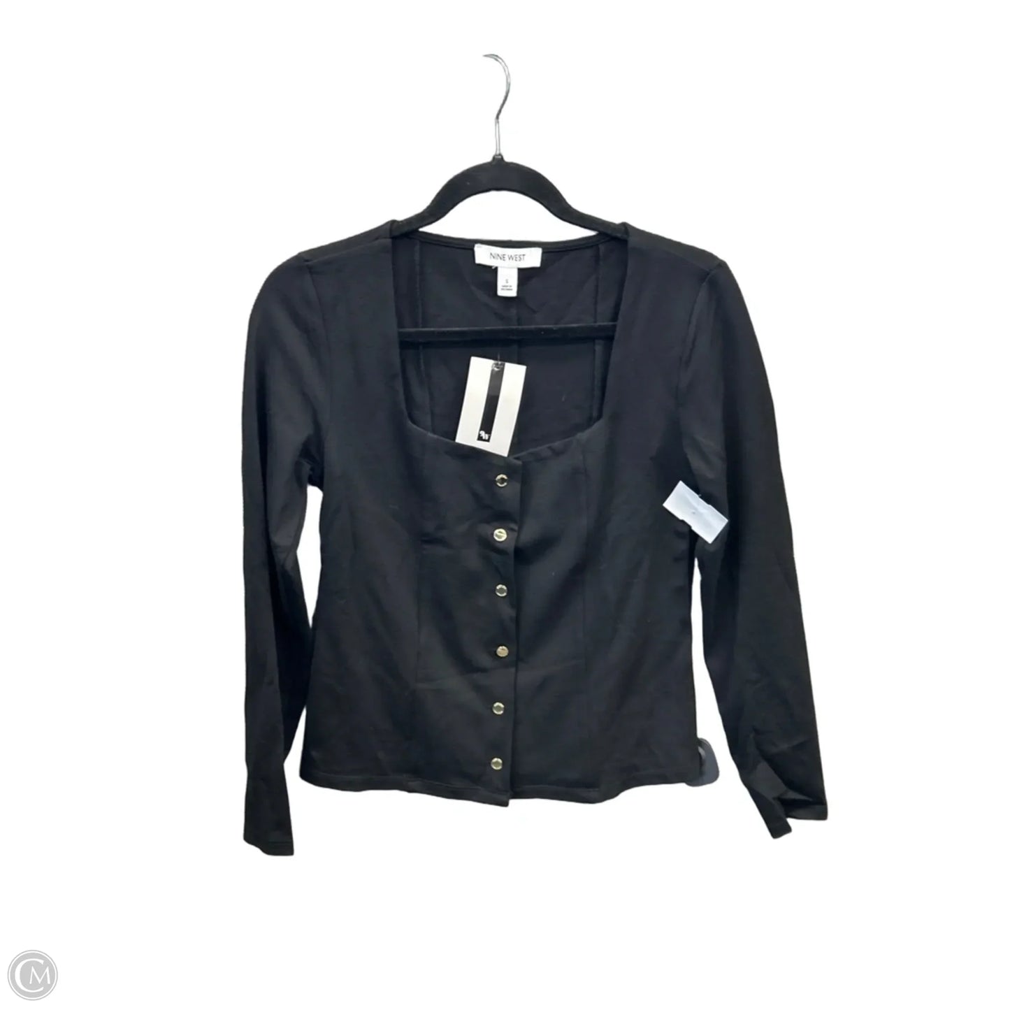 Top Long Sleeve By Nine West In Black, Size: M