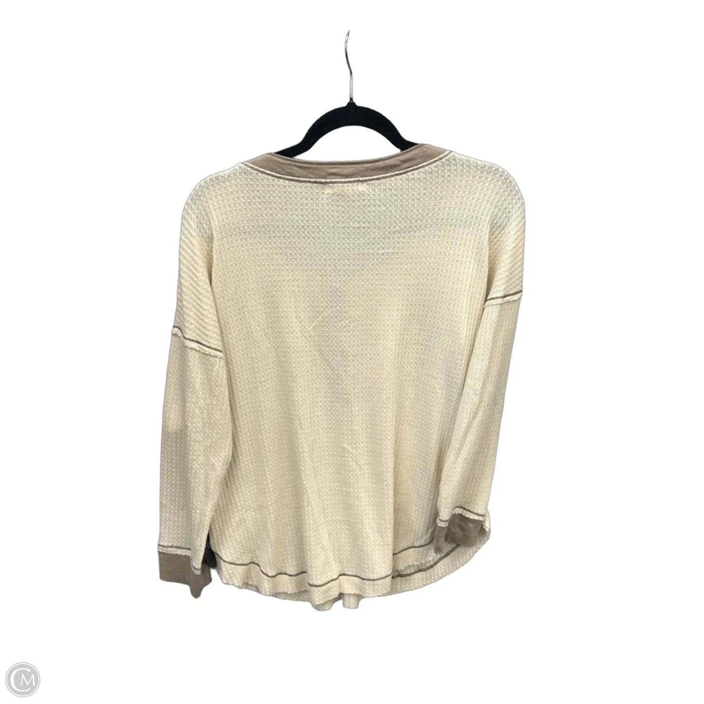 Top Long Sleeve By In Loom In Cream, Size: S