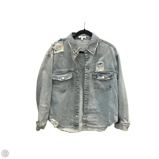 Jacket Denim By Mittoshop In Blue Denim, Size: S