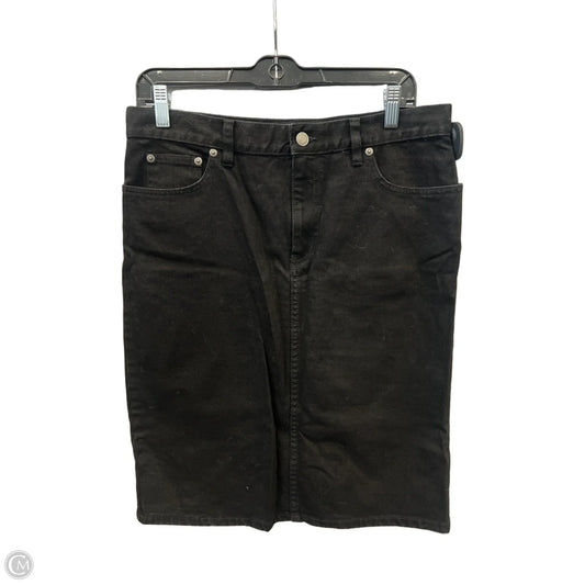 Skirt Midi By Lauren Jeans Co In Black Denim, Size: 8