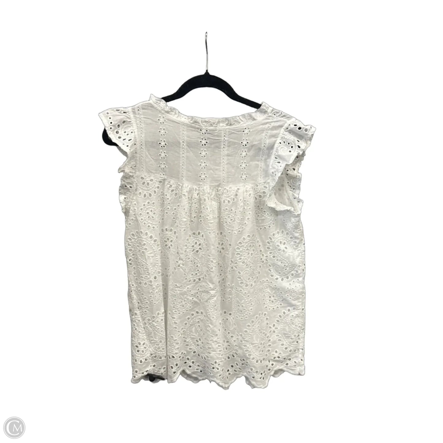 Top Sleeveless By Clothes Mentor In White, Size: S
