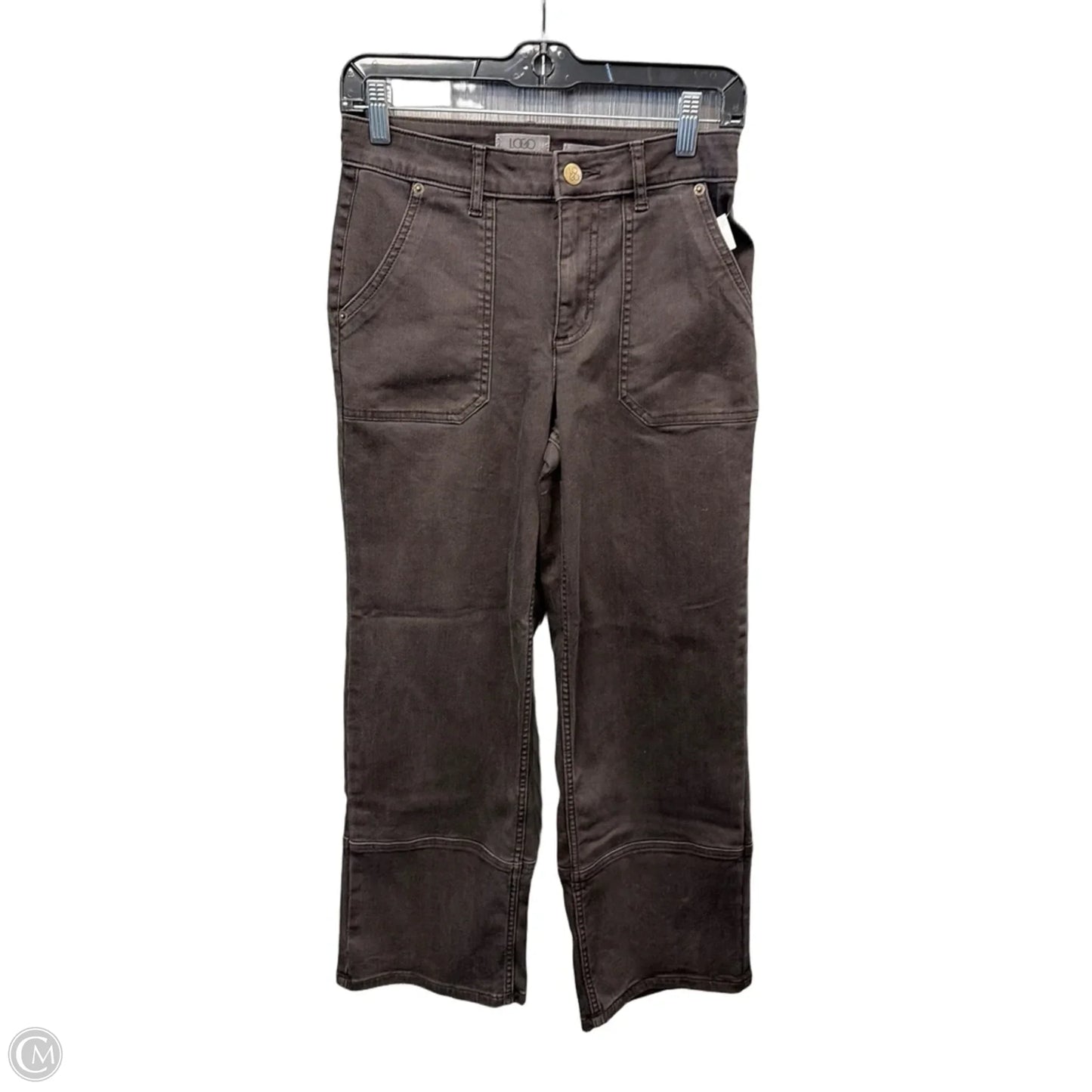 Jeans Wide Leg By Logo In Black Denim, Size: 0