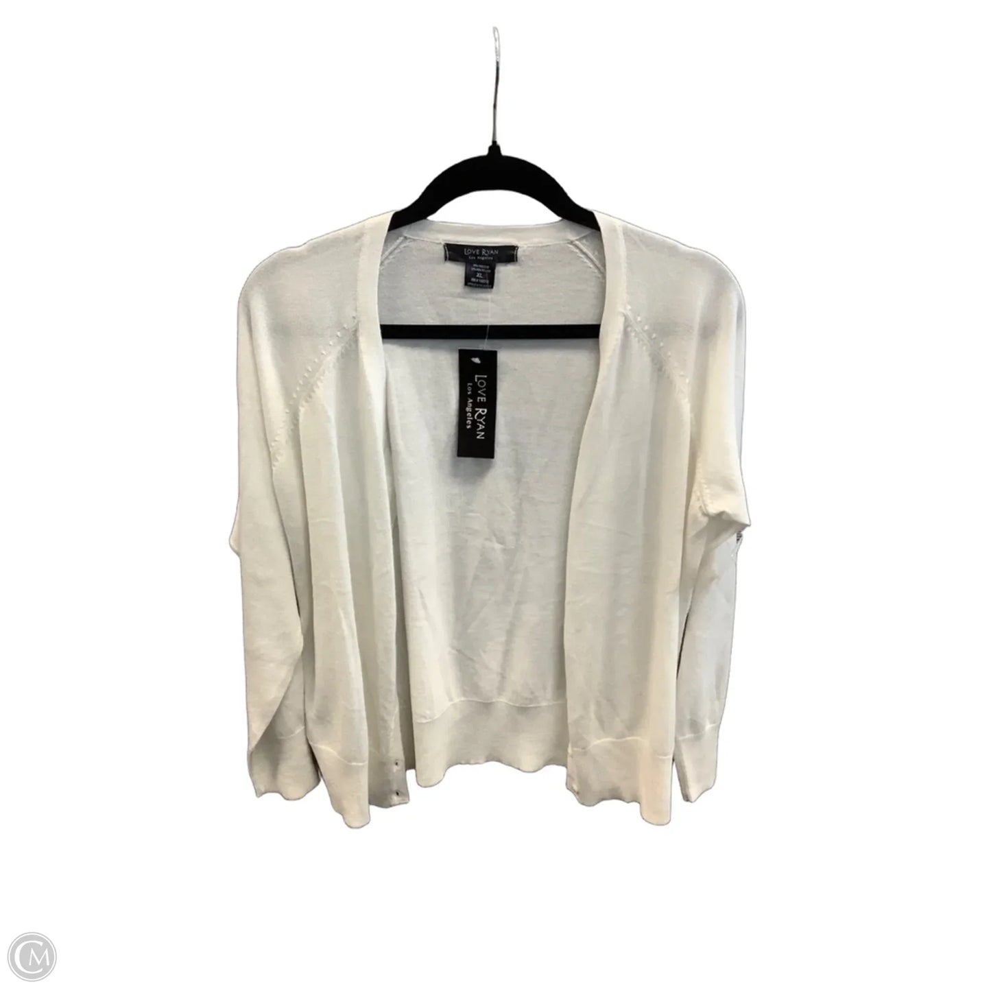 Cardigan By Clothes Mentor In White, Size: Xl
