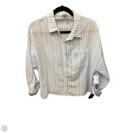 Top Long Sleeve By Passport In Striped Pattern, Size: L