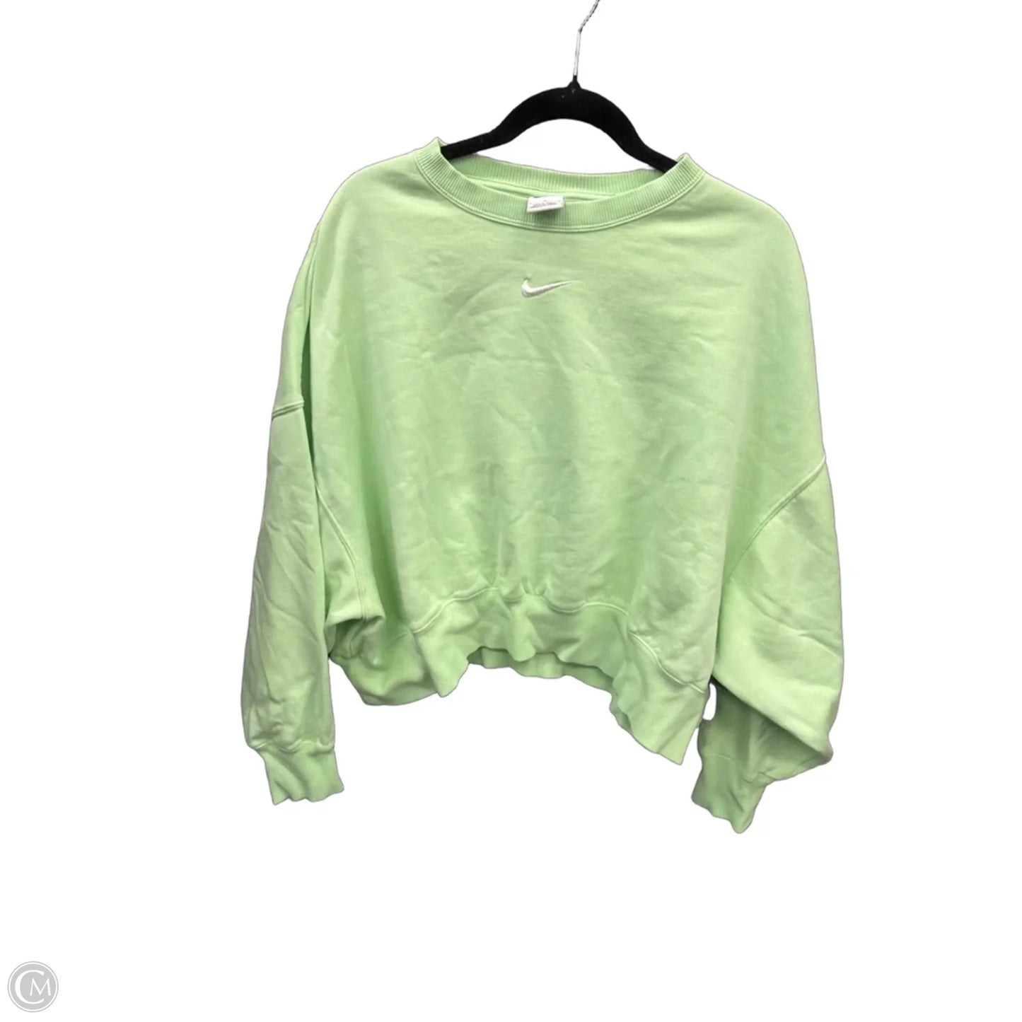 Sweatshirt Crewneck By Nike Apparel In Green, Size: L