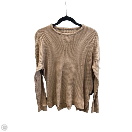 Top Long Sleeve By American Eagle In Brown, Size: S