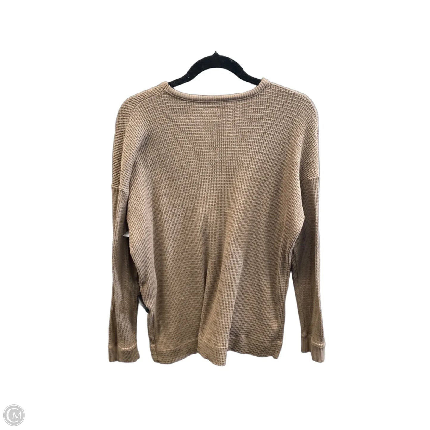Top Long Sleeve By American Eagle In Brown, Size: S