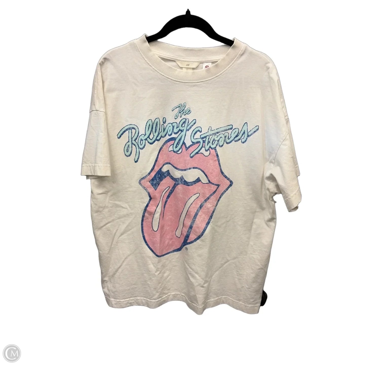 Top Short Sleeve By H&m In White, Size: L