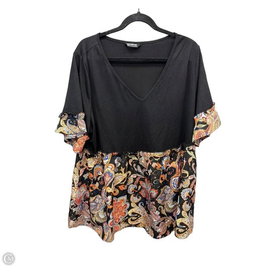Top Short Sleeve By Bloomchic In Black, Size: Xxl