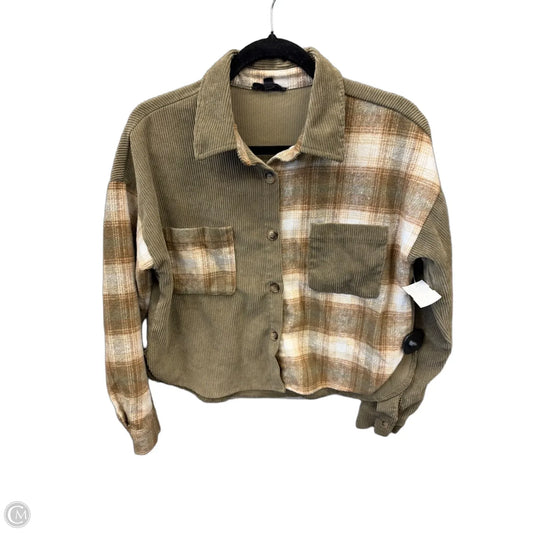 Jacket Shirt By Blu Pepper In Green, Size: S