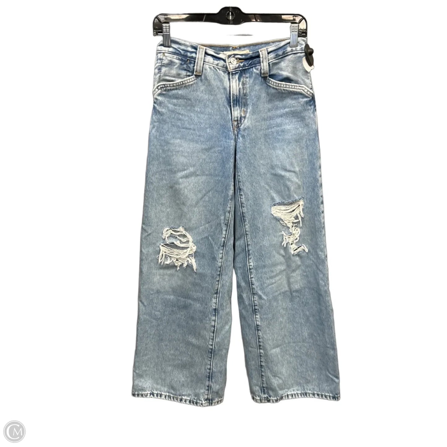 Jeans Straight By Levis In Blue Denim, Size: 2
