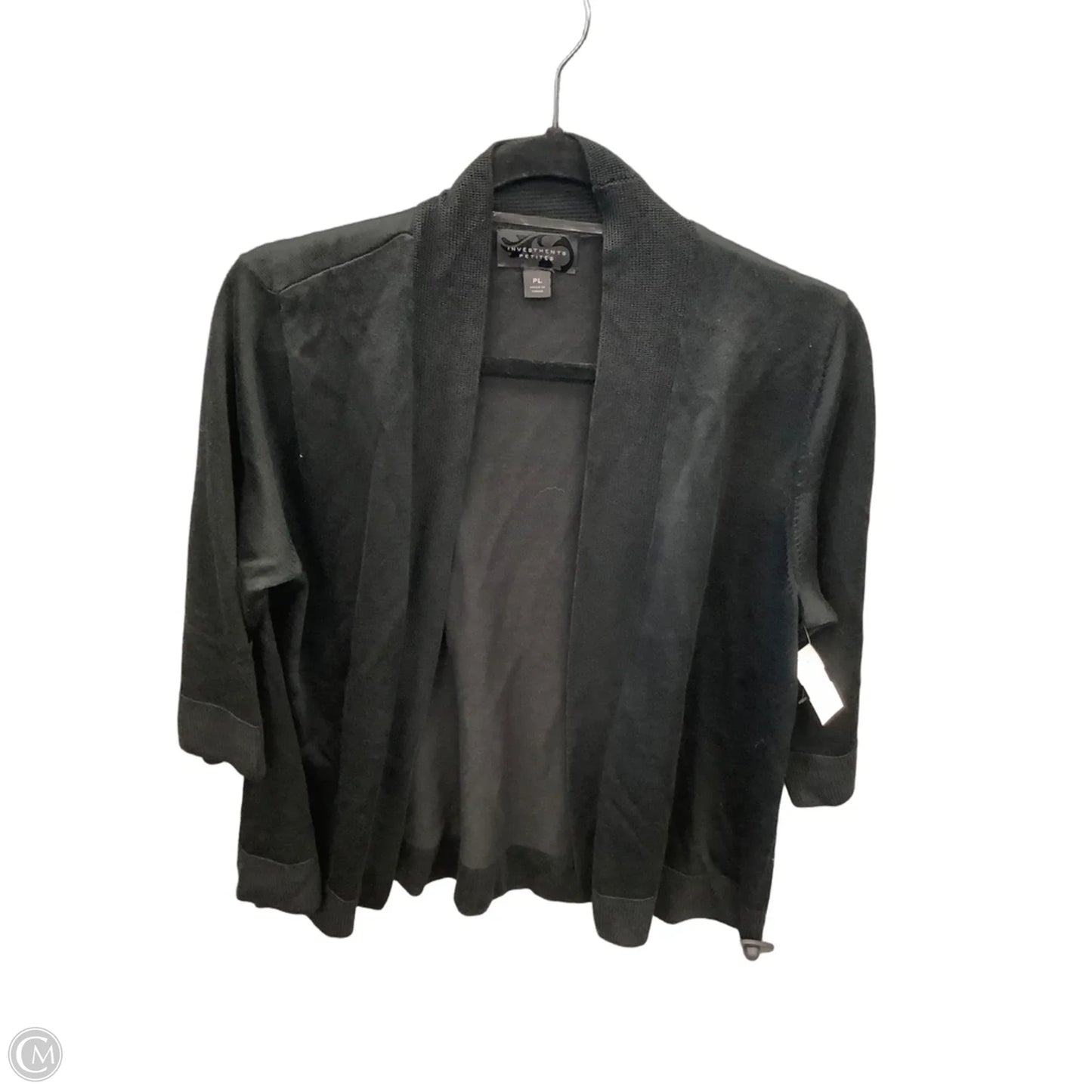 Cardigan By Investments In Black, Size: L