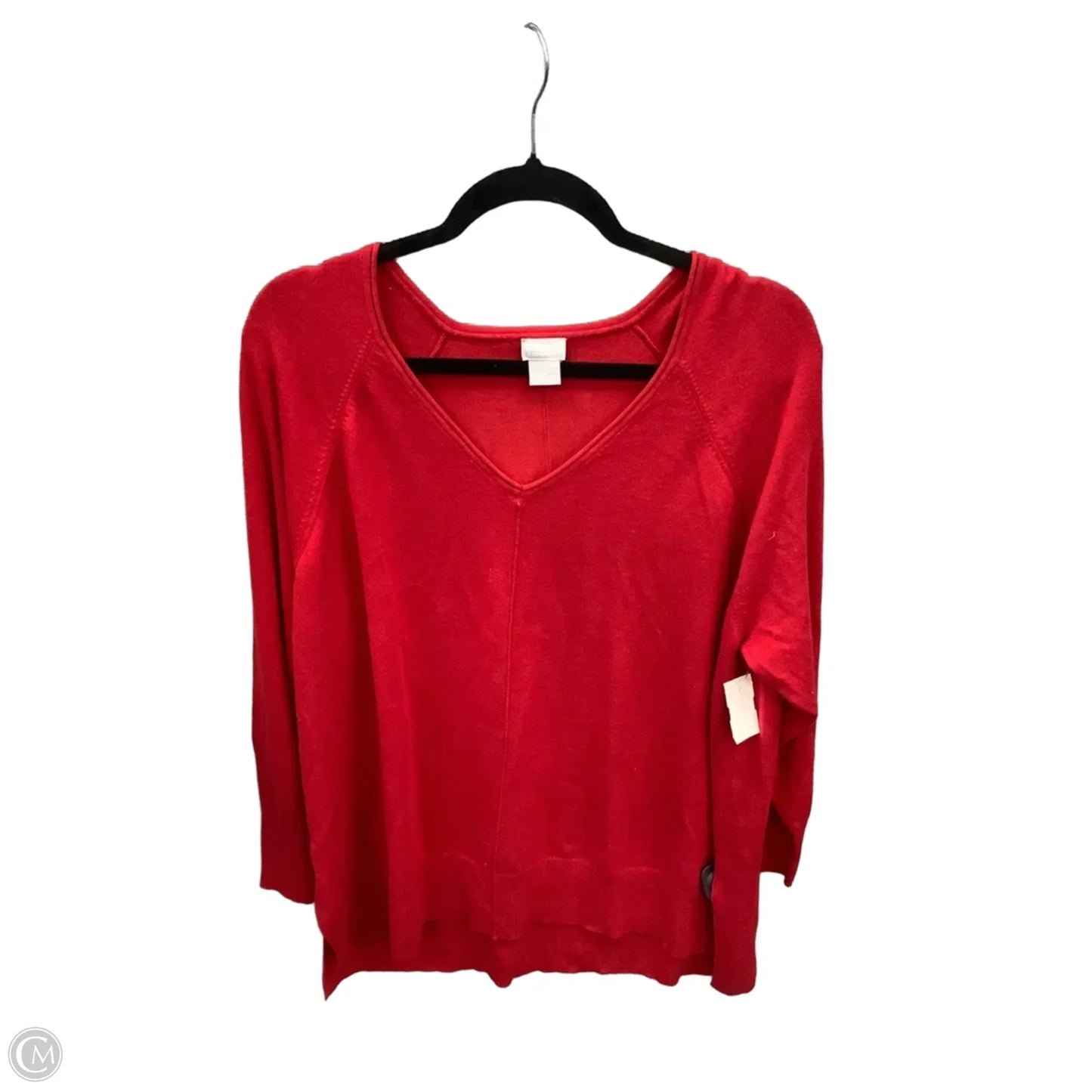 Sweater By Chicos In Red, Size: Xl