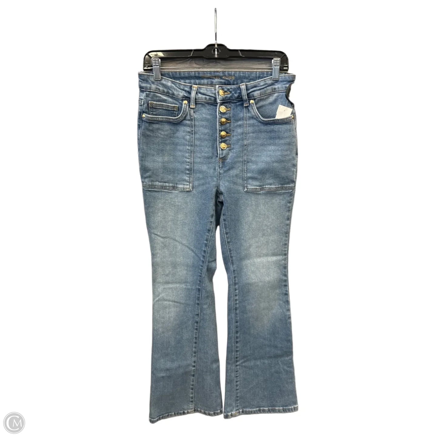 Jeans Flared By Michael By Michael Kors In Blue Denim, Size: 6