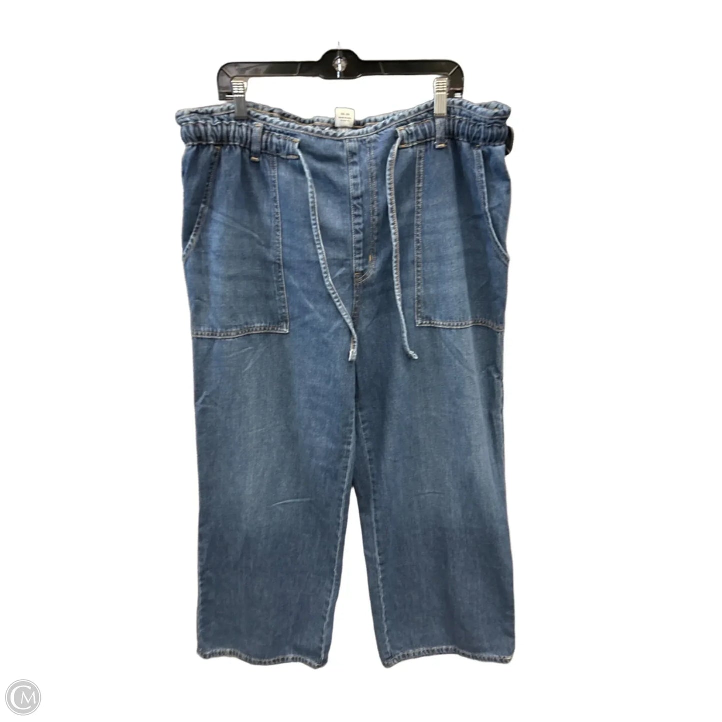 Jeans Wide Leg By Time And Tru In Blue Denim, Size: 20