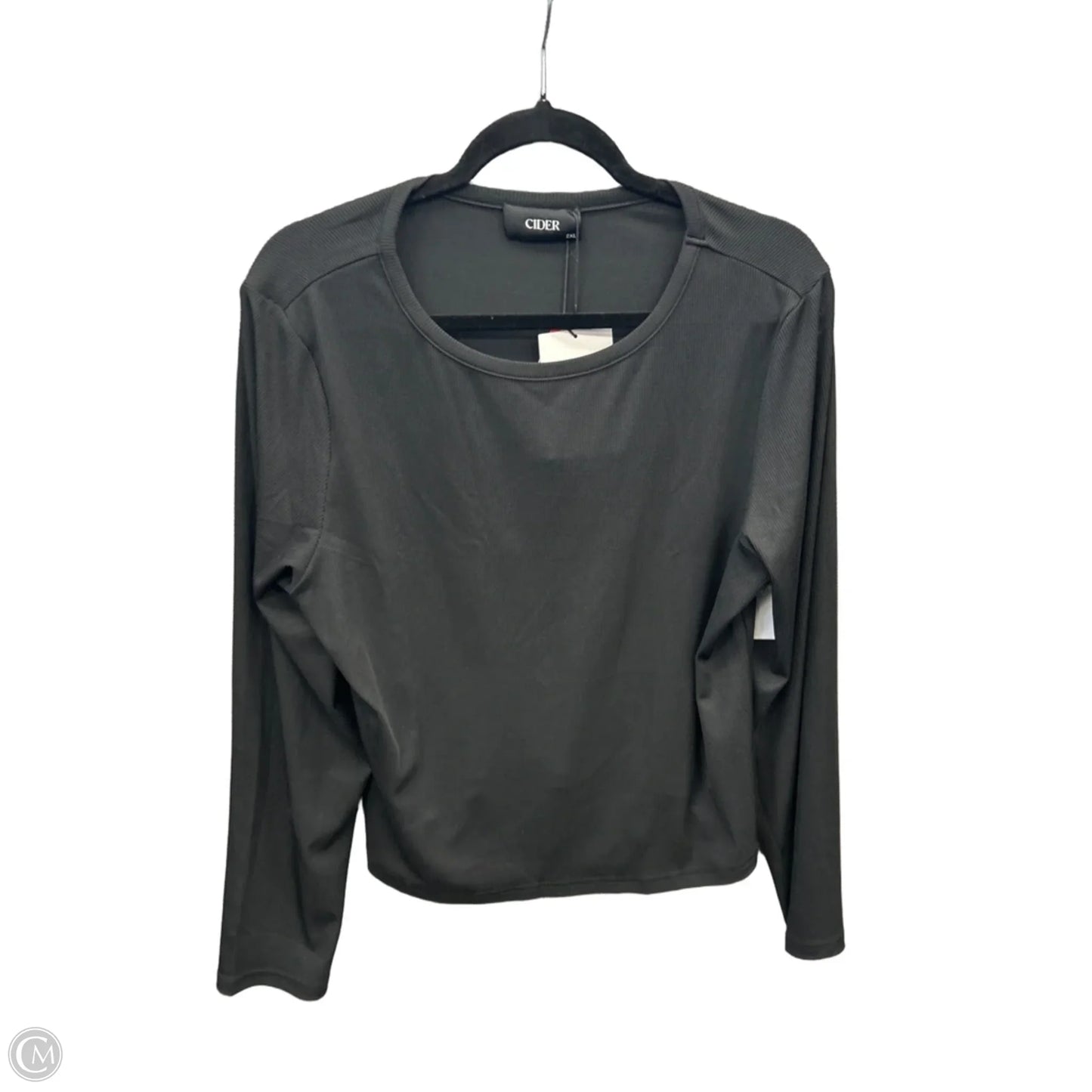 Top Long Sleeve By Cider In Black, Size: 2x