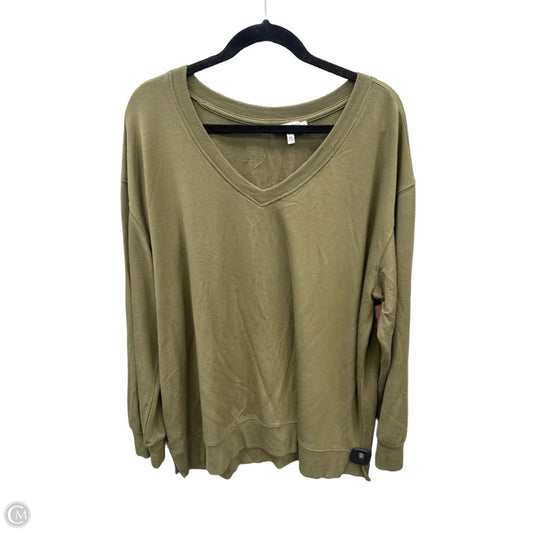 Top Long Sleeve By Workshop In Green, Size: 2x