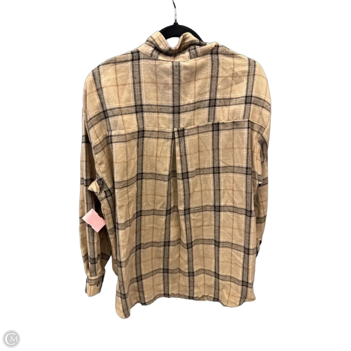 Top Long Sleeve By Cmf In Plaid Pattern, Size: L