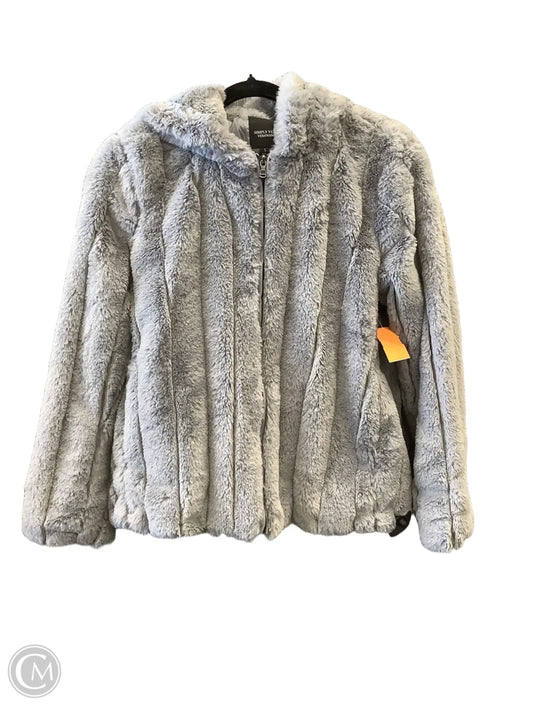 Coat Faux Fur & Sherpa By Simply Vera In Grey, Size: S