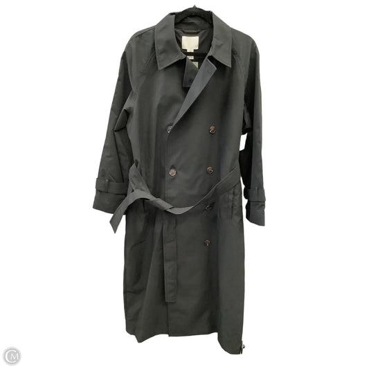 Coat Trench Coat By H&m In Black, Size: M