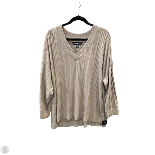 Top Long Sleeve By Andrew Marc In Brown, Size: Xxl