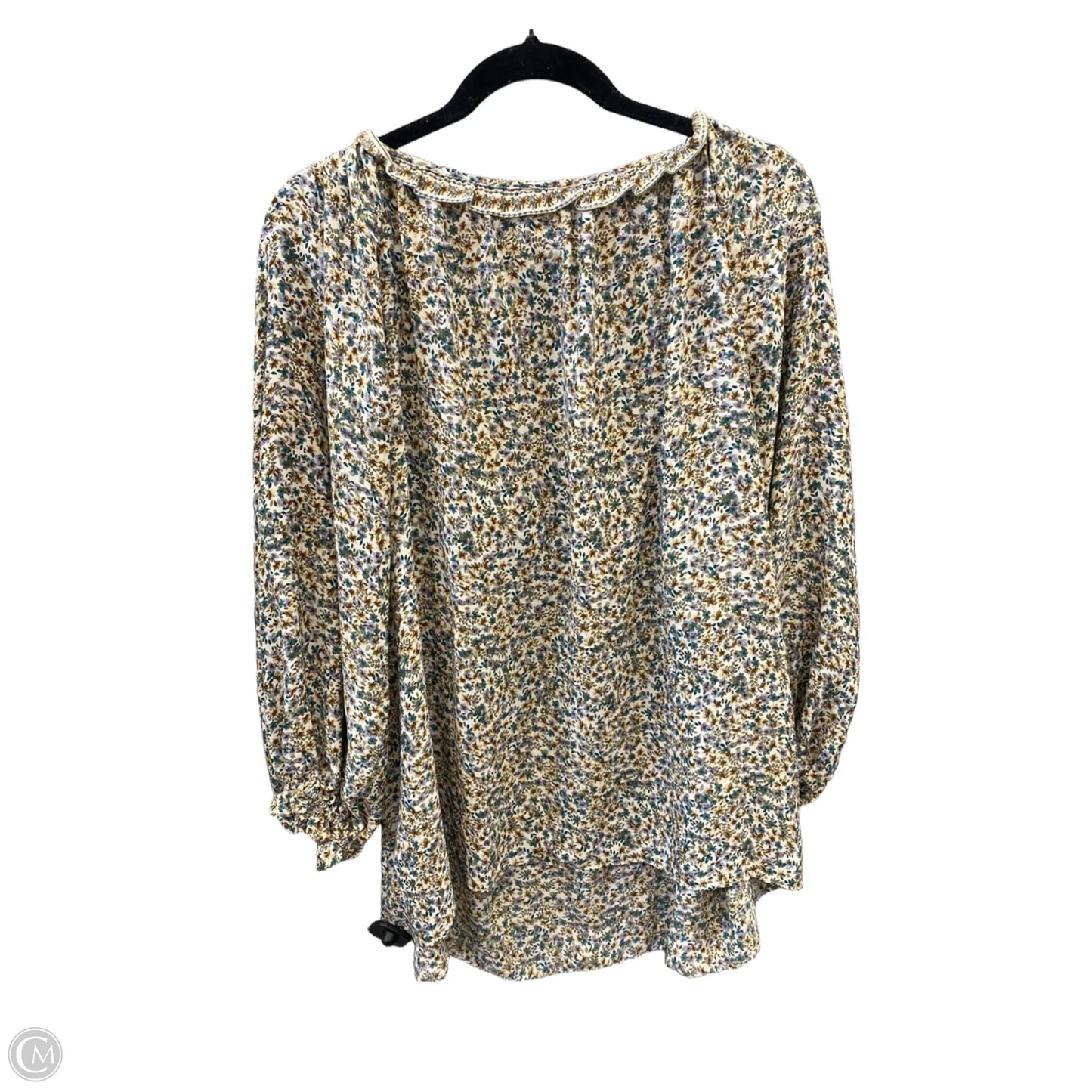 Top Long Sleeve By Max Studio In Floral Print, Size: 2x