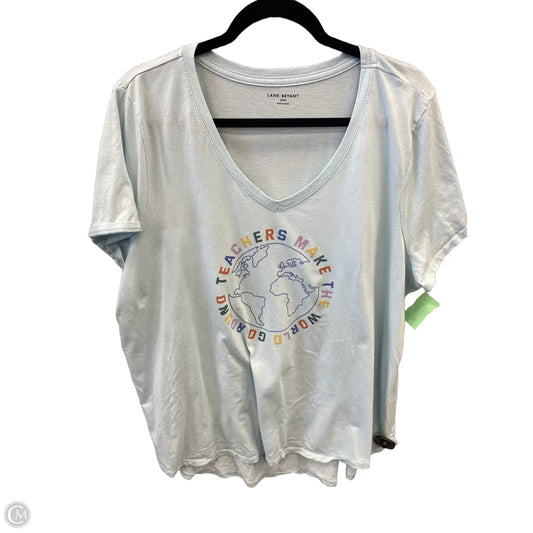 Top Short Sleeve By Lane Bryant In Blue, Size: 3x