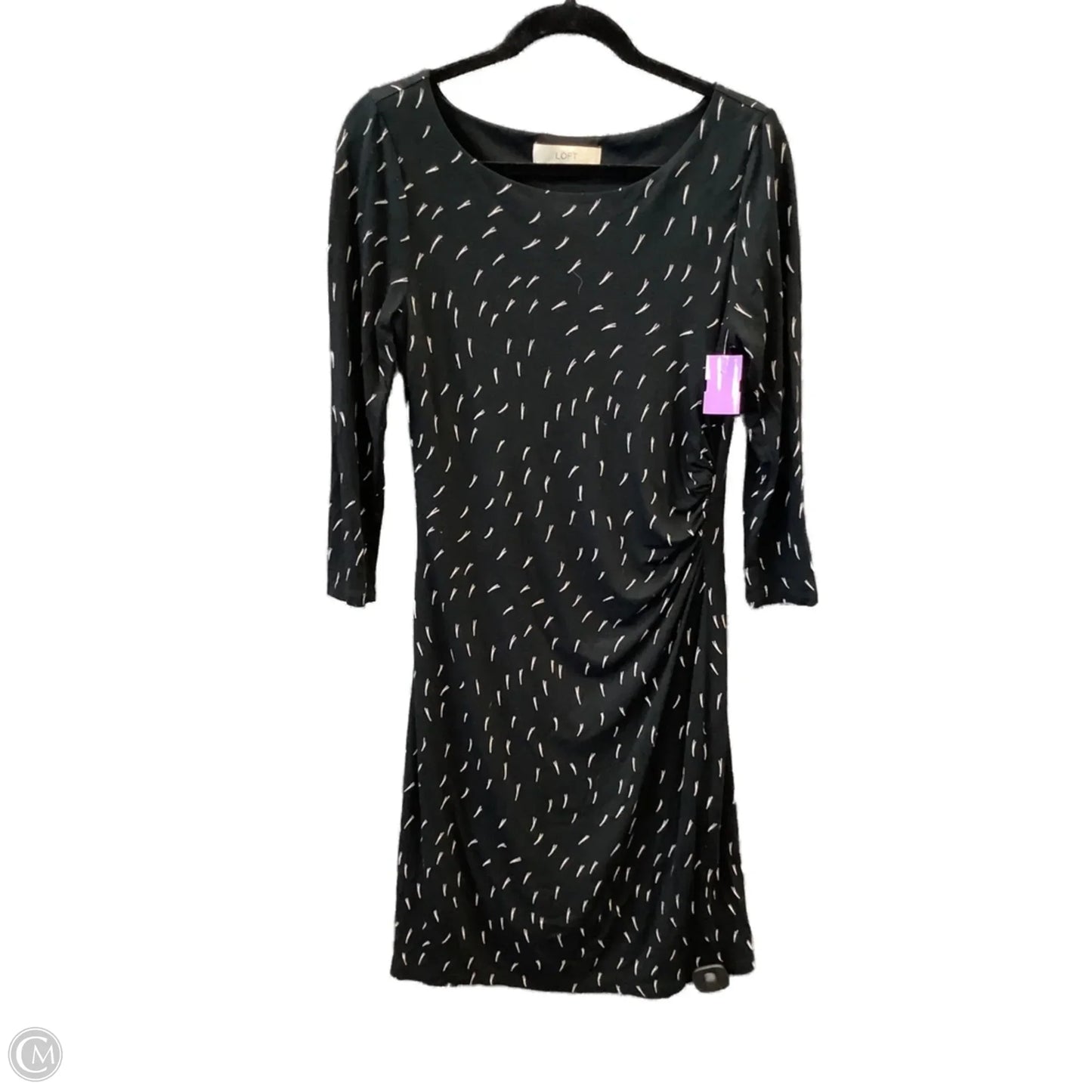Dress Casual Midi By Loft In Black, Size: S
