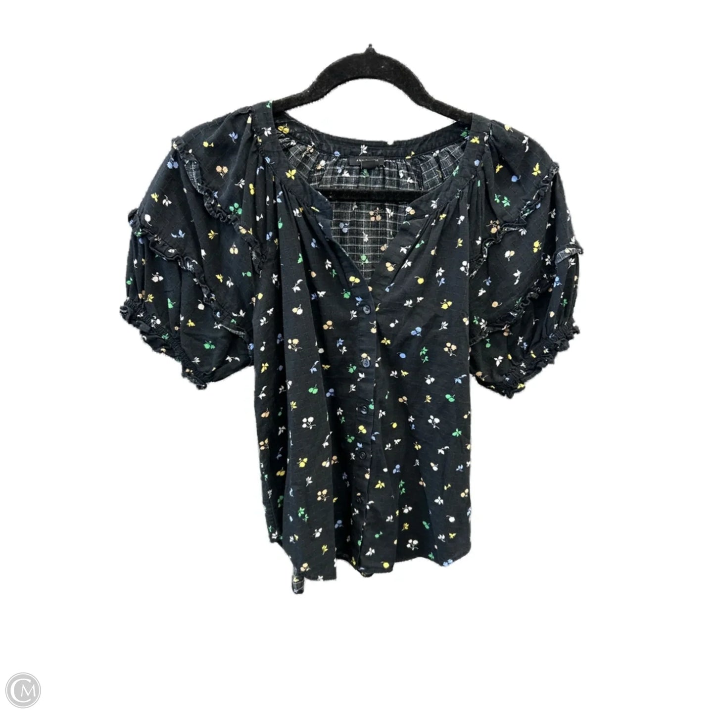 Top Short Sleeve By Ann Taylor In Black, Size: Xs