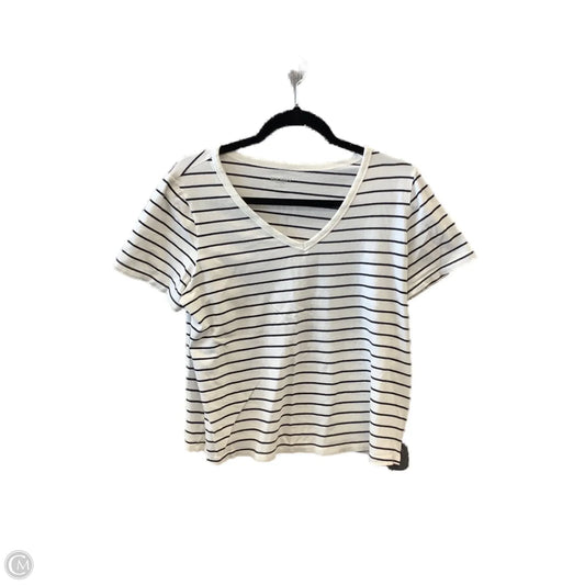 Top Short Sleeve Basic By Old Navy In Striped Pattern, Size: M