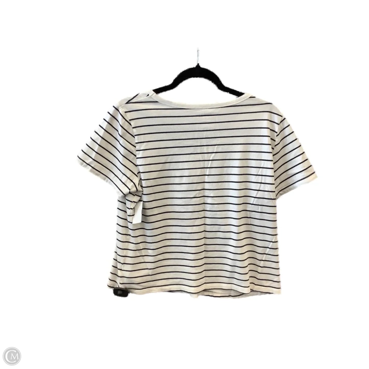 Top Short Sleeve Basic By Old Navy In Striped Pattern, Size: M