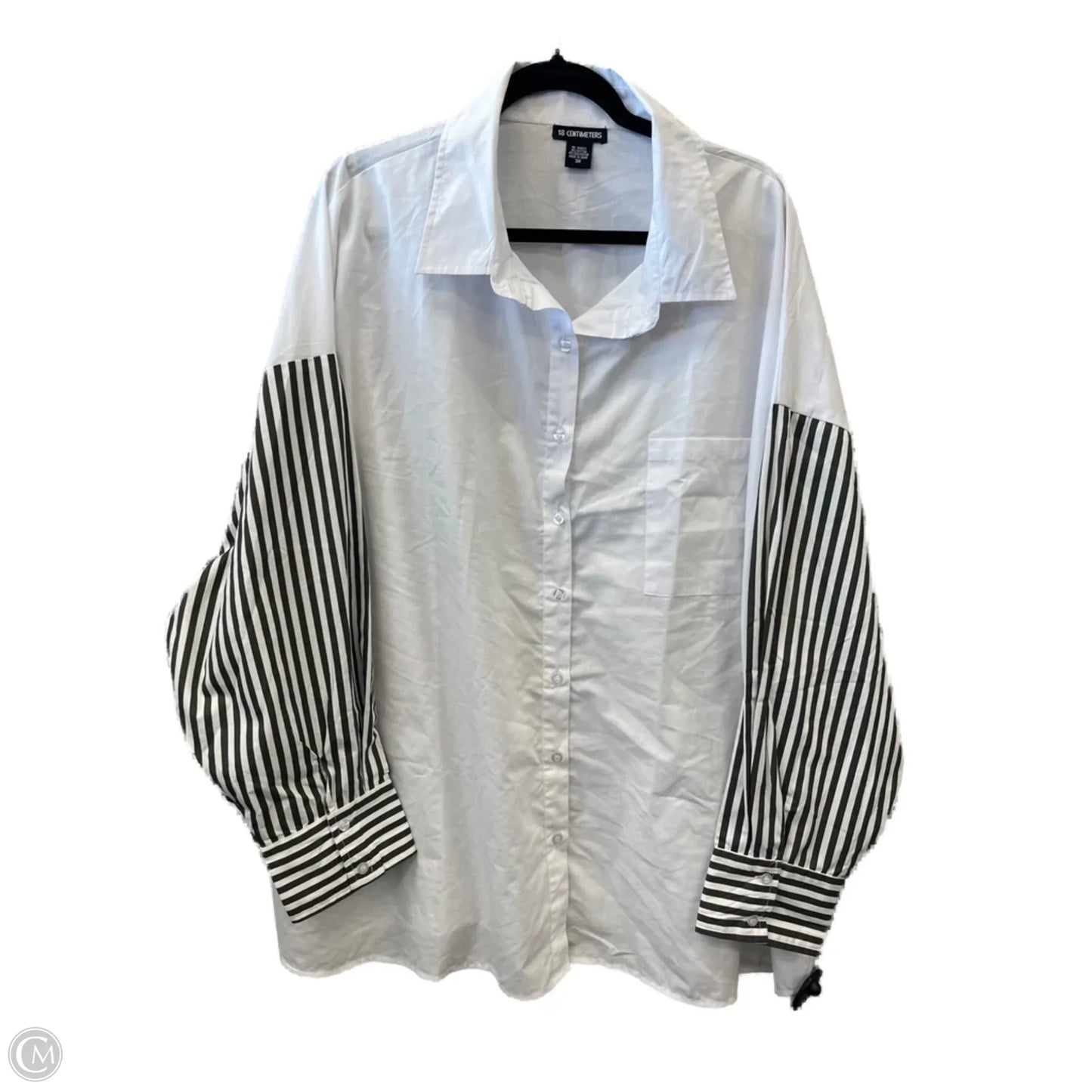 Top Long Sleeve By Clothes Mentor In White, Size: 3x