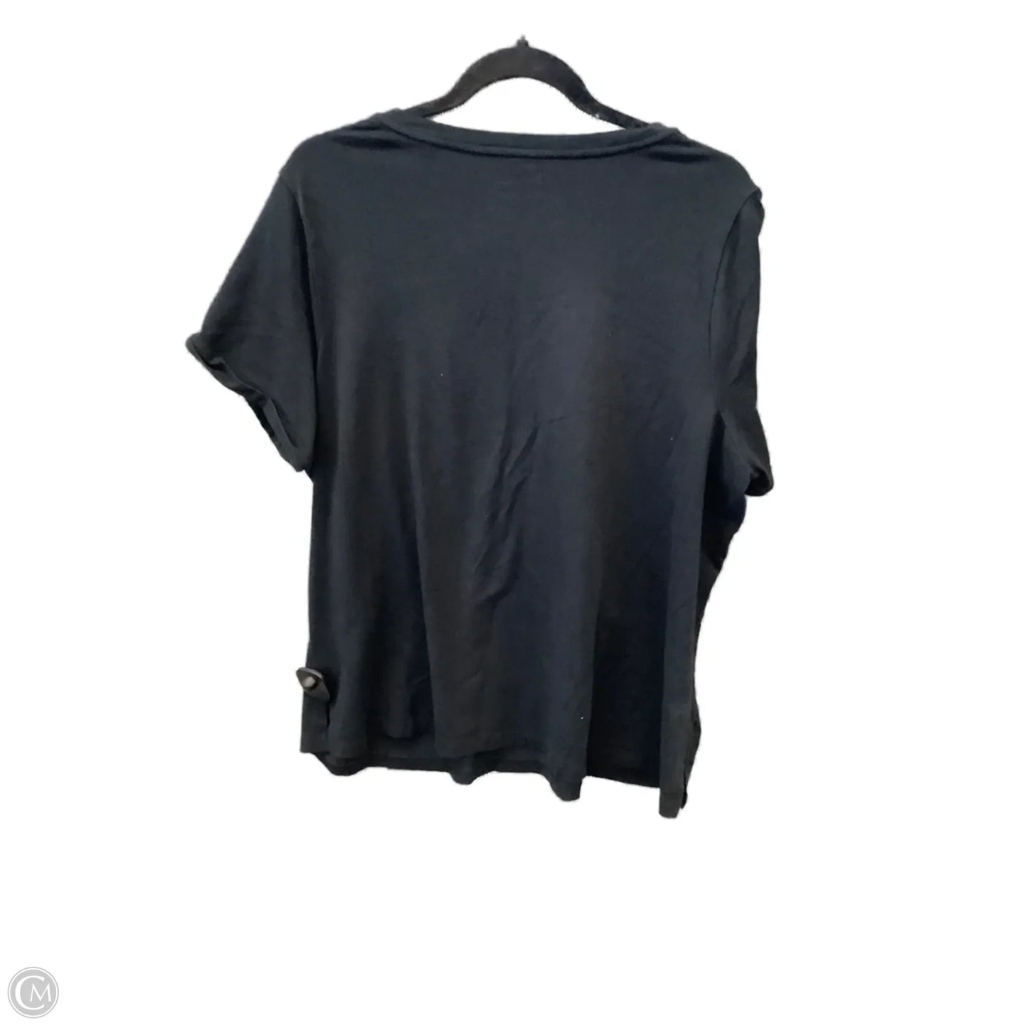 Top Short Sleeve By Belle By Kim Gravel In Black, Size: 1x