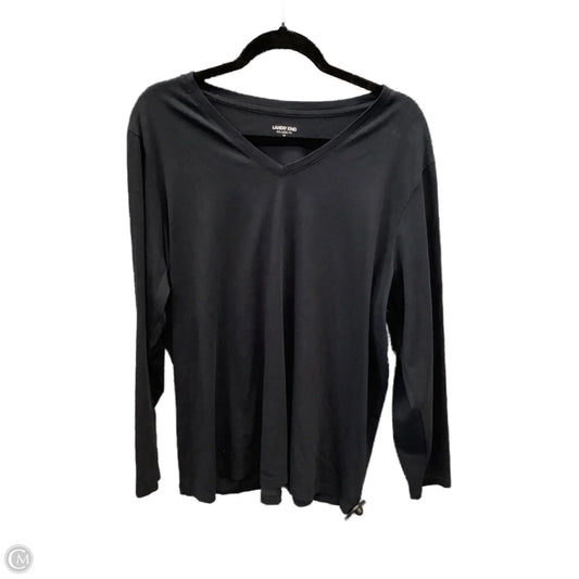 Top Long Sleeve By Lands End In Black, Size: 2x