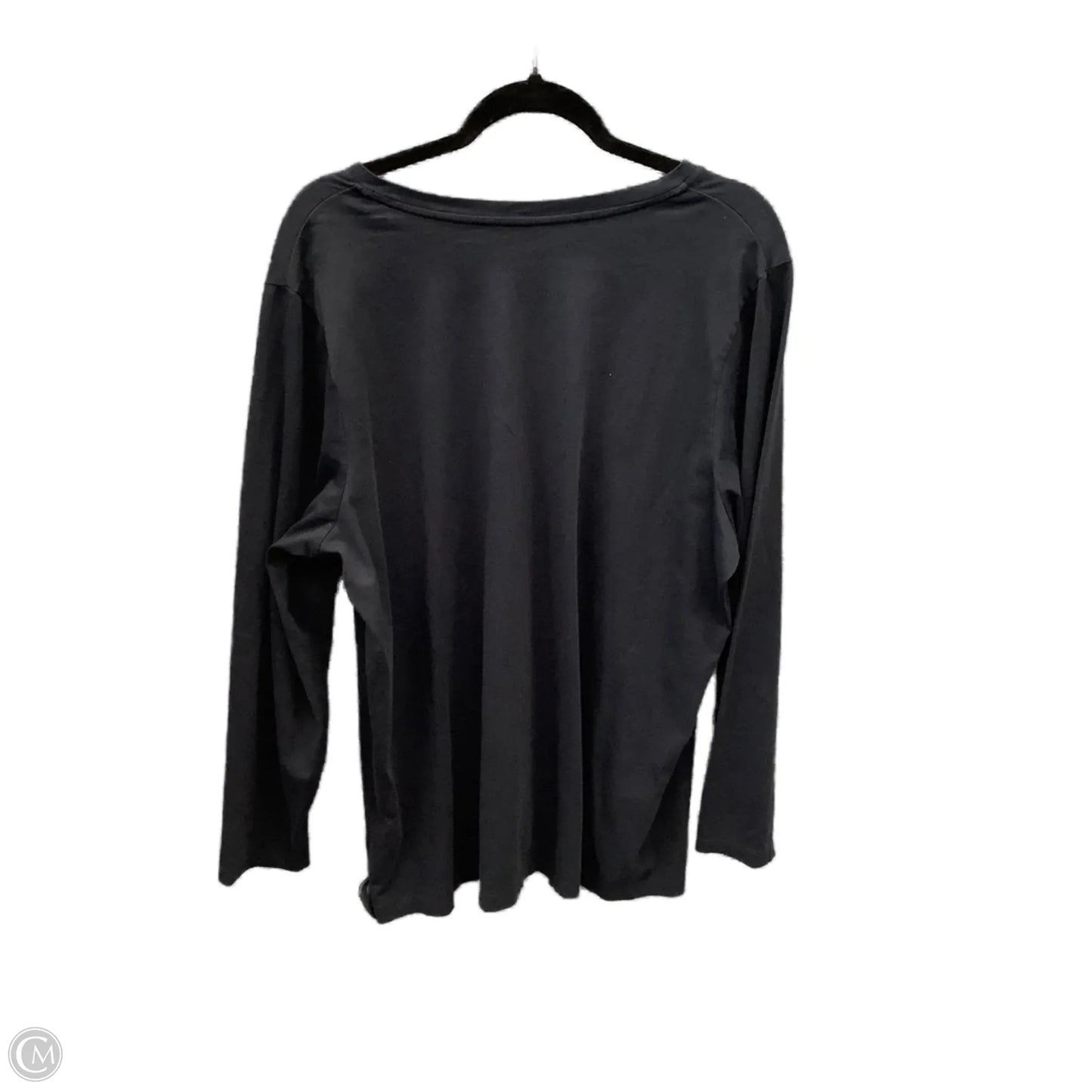 Top Long Sleeve By Lands End In Black, Size: 2x