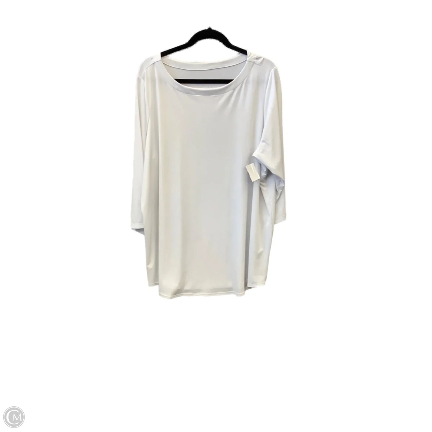 Top Long Sleeve By Susan Graver In White, Size: 2x