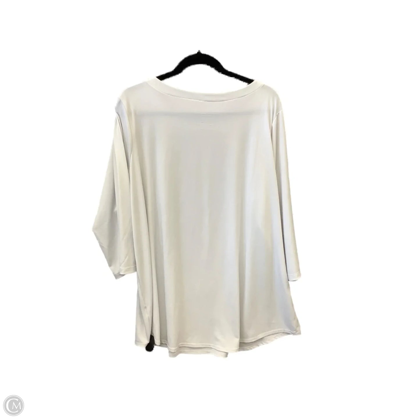 Top Long Sleeve By Susan Graver In White, Size: 2x