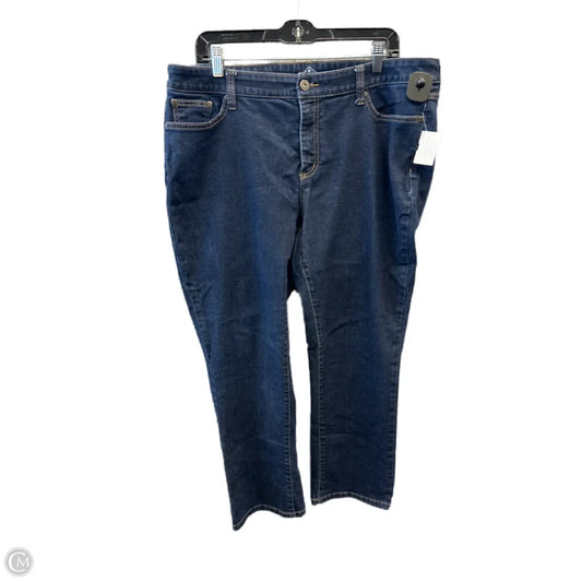 Jeans Straight By St Johns Bay In Blue Denim, Size: 16