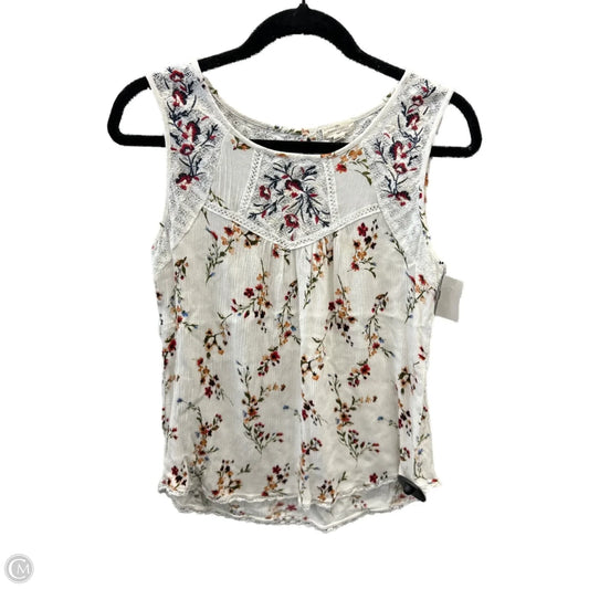 Top Sleeveless By Clothes Mentor In White, Size: M