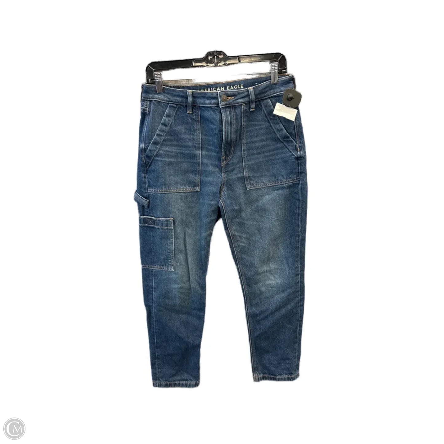 Jeans Straight By American Eagle In Blue Denim, Size: 6