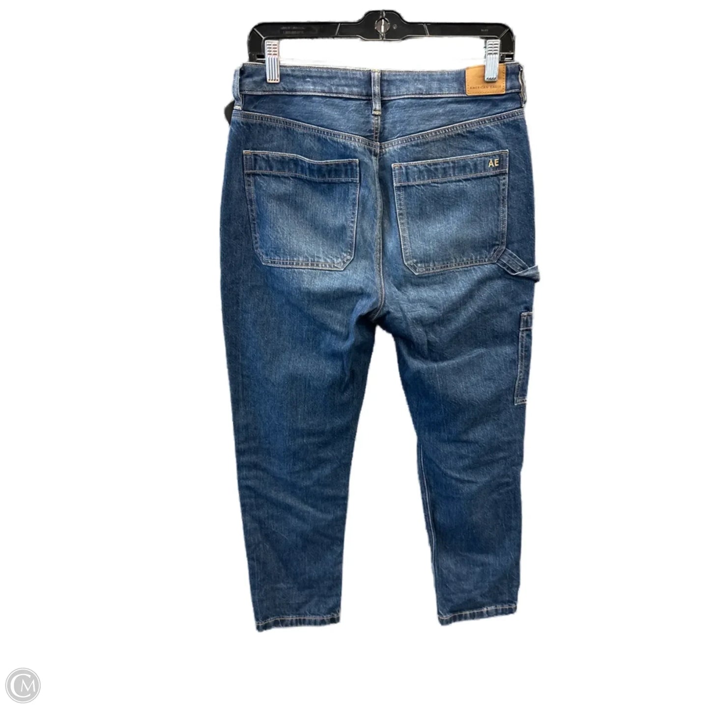 Jeans Straight By American Eagle In Blue Denim, Size: 6
